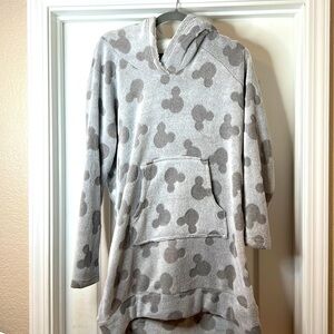 Disney Micky Print Super Soft Cozy Velour Kangaroo Pocket Lounger Hoodie Med